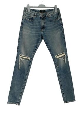 Represent Destroyer Denim Jeans in a blue wash